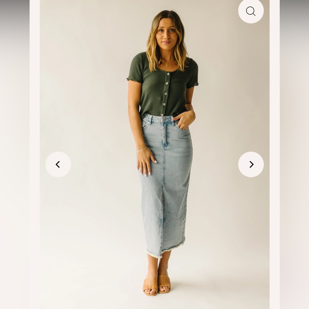 Denim Midi Skirt